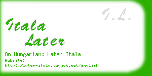 itala later business card